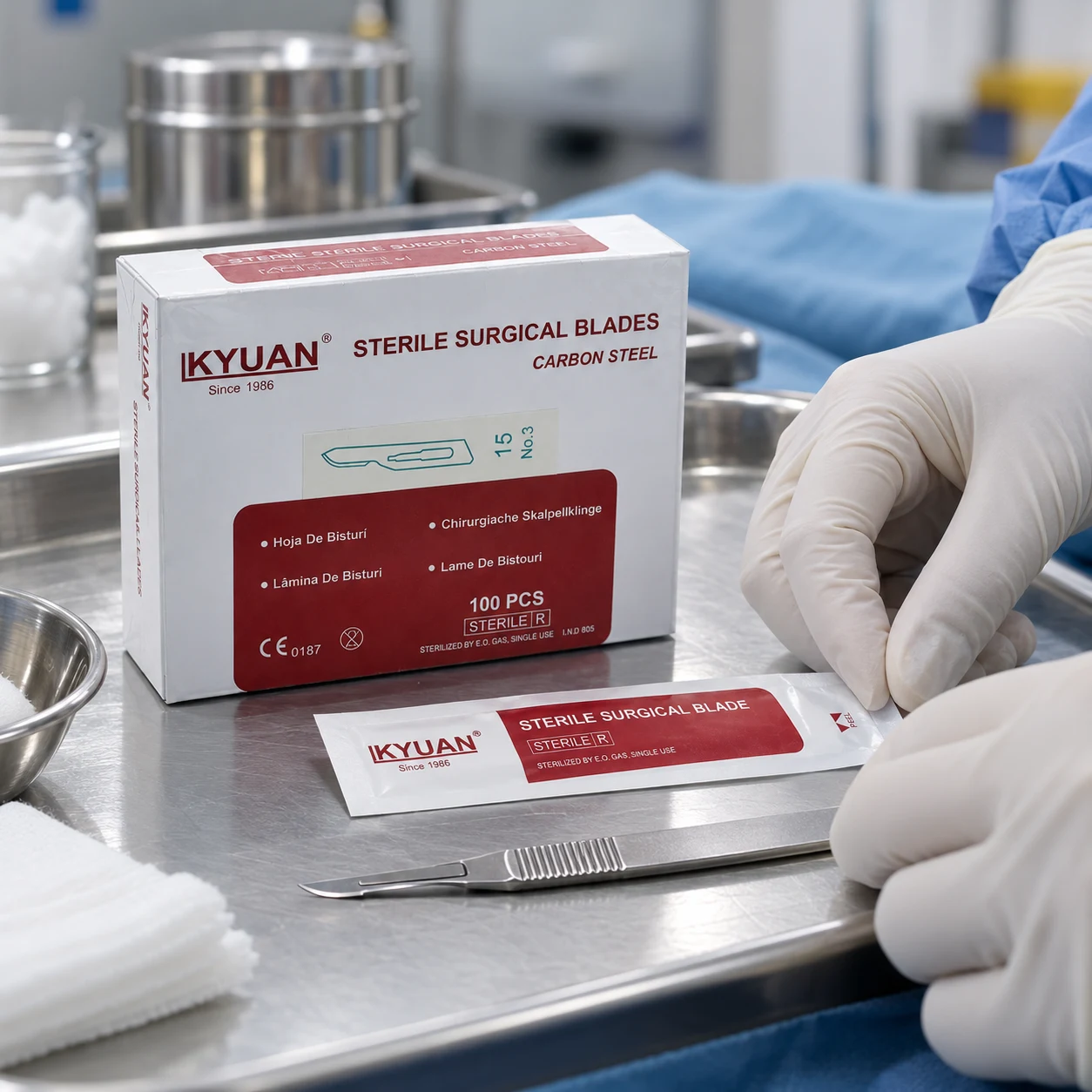 تیغ بیستوری KYUAN شماره 15 استریل - تصویر 2