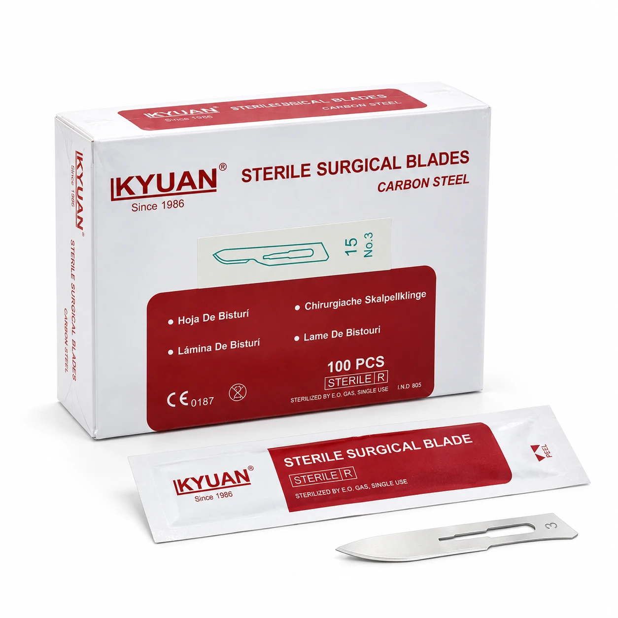 تیغ بیستوری KYUAN شماره 15 استریل