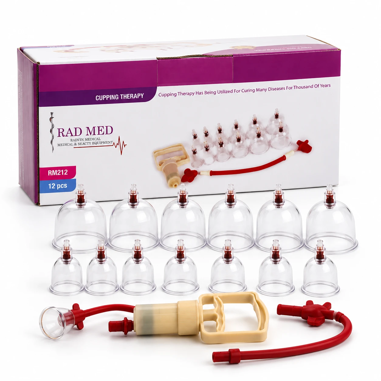 ست بادکش ۱۲ لیوان راد مد RAD MED مدل RM212